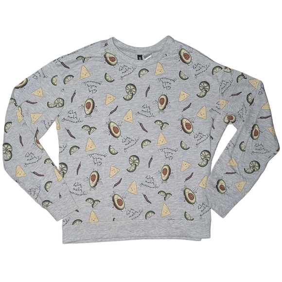 🍂 3/$15 - H&M Divided "Holy Guacamole" French Terry Sweatshirt, Size S - Picture 1 of 7